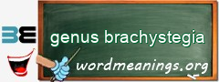 WordMeaning blackboard for genus brachystegia